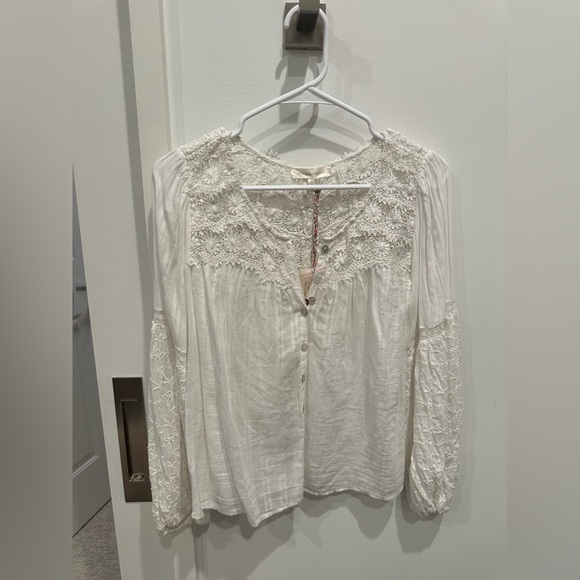 LOVESHACKFANCY Tops - NEW LOVESHACKFANCY Lillith blouse in true white- xs